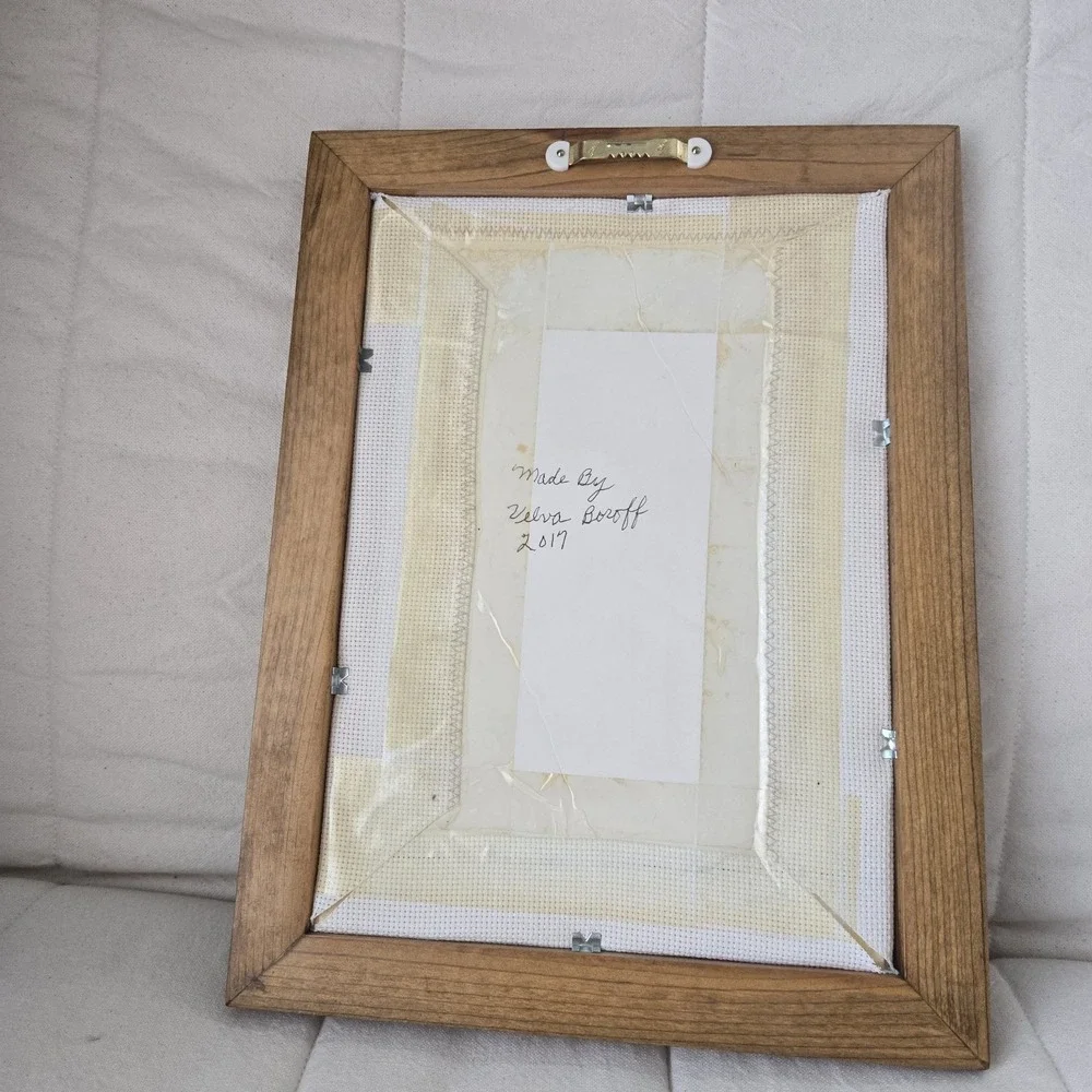 Cross Stitch Framed Breast Cancer Survivor Hope Strength